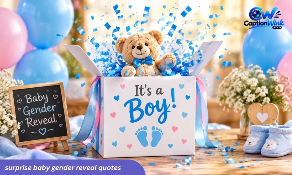 surprise baby gender reveal quotes